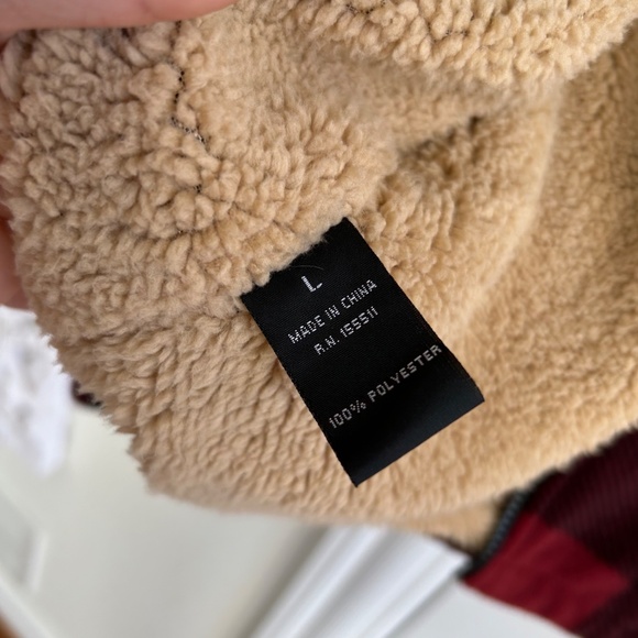 Aeropostale Sherpa lined hooded plaid jacket - Picture 5 of 12